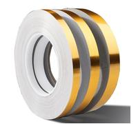 Rouleau Adhésif Décoratif - Non spécifié - 50m x 10mm - PVC Imperméable - Pack de 3 - Couleur Or