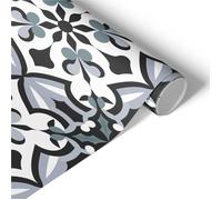 Rouleau adhésif Symétrie noir blanc 50x100 Papier meuble graphique revêtement contrasté décoration moderne design film adhésif