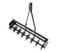 Rouleau aérateur de pelouse pour remorque, 78,5 x 81 cm, outil de | Rouleau de jardin résistant à l'usure et à la rouille, avec 8 roues dentées en forme d'étoile, grande capacité de charge