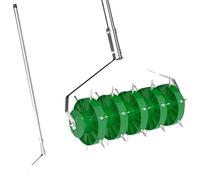 Rouleau aérateur de pelouse, structure en 3 parties, aération efficace du sol, vert foncé, 45 x 21 x 140 cm