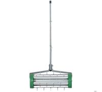 Rouleau aérateur - Outsunny - pour pelouse jardin manche télescopique entretien gazon - métal - 98x45x87cm - vert