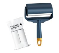 Rouleau Anti-peluches Adhésif Bleu 1 Set en Plastique et Papier | Trou Suspendre et Couvercle, Usage Simple, Forte Viscosité, pour Poils et Poussières