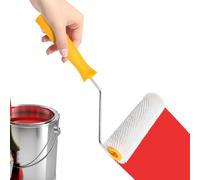 Rouleau auto-nivelant, outil de sol ergonomique, tête d'élimination des bulles à pointes de 22,9 cm, accessoire de finition ciment béton, épandeur lisse et uniforme, adapté pour la construction de