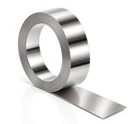 Rouleau Bande Feuille Acier Inox 304 1m 50mm Largeur Épais 0,01mm-1mm | Feuillard Tôle Fine Métalique Plaque Pour Calage Entretoises Découpe Pliage Réparation Bricolage(0.6*50*1000mm)
