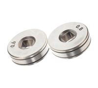 Rouleau D’Alimentation de Soudeuse Lot de 2, 0,6/0,8 en Acier | Fil Fourré sans Gaz 0,6mm, Argenté, Haute Précision, Remplacement Facile, pour Poste de Soudure