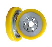 Rouleau d'alimentation pour rabot à quatre côtés - 120 mm - En polyuréthane - 140 mm - Pour le travail du bois - Rouleau de rabot double - 120 x 25 mm - Antidérapant - Argenté - 140 x 35 mm - Pour