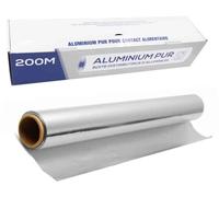 Rouleau d'Aluminium Alimentaire 44cm x 200M avec Boîte Distributrice - D-Work