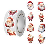 Rouleau d'autocollants de l'étiquette des Fêtes - Étiquettes de sceau d'enveloppe de Noël, autocollants cadeaux de conception du Père Noël | Creative Tag Roll Craft Emballage, décor d'emballage festif
