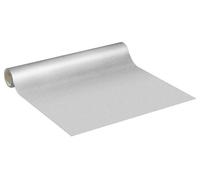 Rouleau d'autocollants en vinyle imperméables (vendu au mètre) – Autocollants lavables pour la cuisine, les meubles, les armoires, les portes – 60 cm x 20 m – Argent