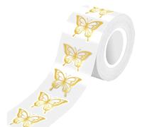 Rouleau d'autocollants papillon doré en PVC pour ordinateurs portables, journaux et accessoires de décoration d'intérieur