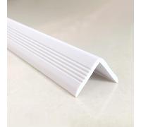 Rouleau de 10 m de bord autocollant en caoutchouc antidérapant pour sols stratifiés et durs Blanc 40 x 40 mm 10 m