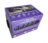 Rouleau de bande abrasive en oxyde d'aluminium violet avec dos en nylon flexible pour un meulage précis sur les surfaces métalliques ou en bois, 25 mm de large, 8 m de long, revêtement