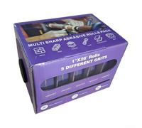 Rouleau de bande abrasive flexible avec revêtement en alumine de haute précision pour travaux de meulage et de polissage de surface, violet, 25 mm de large, 8 m de long (B)