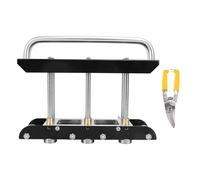 Rouleau de bord à trois stations pour le cintrage de toitures métalliques, cintreuse à rouleaux de bord pour tôle, équipée de rouleaux en forme de V, adaptée aux aciers de calibre (Noire)