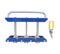 Rouleau de bord à trois stations pour le cintrage de toitures métalliques, cintreuse à rouleaux de bord pour tôle, équipée de rouleaux en forme de V, adaptée aux aciers de calibre (Bleue)