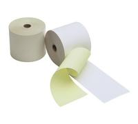 Rouleau de caisse, 2 couches blanc/jaune, 57 mm x 25 m