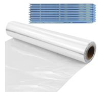 Rouleau de cellophane 80 cm x 45 m, papier cadeau transparent double film floral film d'emballage pour cadeau mariage fête des mères bouquet bonbons panier cadeau (plié : 40 cm)
