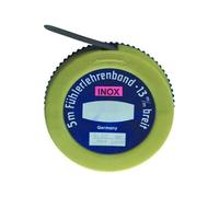 Rouleau de cerclage calibré en acier inoxydable, 5 m x 12,7 mm, idéal pour les fixations et emballages résistants.