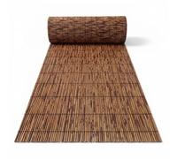 Rouleau de Clôture en Roseau Naturel pour Jardin Extérieur, Canisse Brise-Vue Respirant avec Protection Soleil et Vent, Store Occultant pour Décoration de Cour et Pergola(carbonisé,160x350cm)