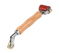 Rouleau de couture - Outil de couvreur - 40 mm - Double rouleau avec rouleau de détail en laiton - Pour film PVC TPO EPDM - Soudage et pose de sol en vinyle - Poignée en bois - Outil professionnel