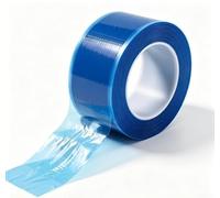 Rouleau de film de protection bleu avec feuilles prédécoupées, housse jetable pour poignées de porte, sans résidus et portable (100 feuilles, bleu)