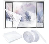 Rouleau de film isolant pour isolation de la maison, joint d'étanchéité à froid, vitrage secondaire, transparent, 35 x 20 cm (3)