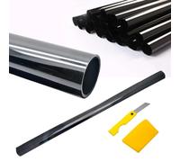 Rouleau de film teinté pour fenêtre, Kacepar Shallow Ultra Light Black Tinting Film for Car Home Glass, Heat Insulation Anti UV Film, Glare and Privacy Protection, 75cm x 6m - 70%.