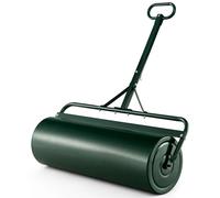 Rouleau de gazon - Rouleau de jardin avec poignée - Peut être rempli d'eau ou de sable - 113 litres - 40 x 99 cm - Plastique - Vert