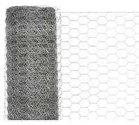 Rouleau de grillage - 25 x 1,2 mètre - Grillage hexagonal galvanisé - Argent - Mailles de 36 mm - Résistant à la rouille