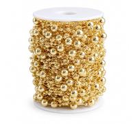 Rouleau De Guirlande De Perles Nacrées De 10 M, Perles De 8 Mm Et 3 Mm Mélangées, Pour Sapin De Noël, Mariage, Couronne, Emballage Cadeau, Fêtes Et Décoration Intérieure, Plusieurs Couleurs
