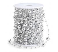 Rouleau De Guirlande De Perles Nacrées De 10 M, Perles De 8 Mm Et 3 Mm Mélangées, Pour Sapin De Noël, Mariage, Couronne, Emballage Cadeau, Fêtes Et Décoration Intérieure, Plusieurs Couleurs