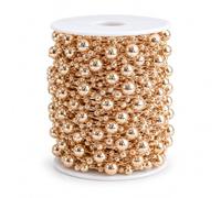 Rouleau De Guirlande De Perles Nacrées De 10 M, Perles De 8 Mm Et 3 Mm Mélangées, Pour Sapin De Noël, Mariage, Couronne, Emballage Cadeau, Fêtes Et Décoration Intérieure, Plusieurs Couleurs