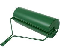 Rouleau de jardin de 102 cm pour tracteur tondeuse – Rouleau d'attelage robuste en acier, pouvant être rempli d'eau et de sable (jusqu'à 210 kg) – Rouleau pour gazon avec racle à saleté, vert, diamètr