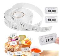 Rouleau de Jetons,1000 pcs Jetons Buvette De Valeur | Rouleau de Bons,Déchirable Ticket Repas,Alimentation à Numéro Consécutif de Marque Rouleaux de Démolition Boissons Ticket