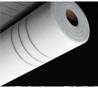 Rouleau de mesh de réparation de mur en stuc - Tissu en fibre de verre de 1 m de large for le renforcement et la réparation, isolation anti-fissure for usage interne/externe(White,50mx0.4cm)