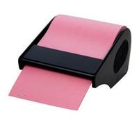 Rouleau de notes adhésives en dévidoir, rose