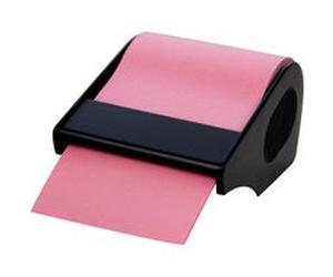 Rouleau de notes adhésives en dévidoir, rose