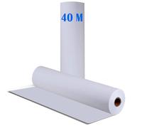 Rouleau de papier à dessin blanc, 44 cm x 40 m, papier cadeau recyclé, chevalet, croquis, pour tout-petits, enfants, étudiants (44 cm x 40 m)