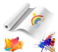 Rouleau de Papier à Dessin Blanc, 44cm x 20m Papier à peindre 70g/m² | Rouleau papier pour les Jeunes Enfants Etudiants, Compatible avec Chevalet, Art Croquis Peinture