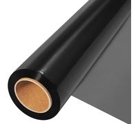 Rouleau de Papier Cadeau Noir Transparent Cellophane - 45 cm x 30 m, Épaisseur 2,5 mm - Pour Emballage Cadeau et Bouquets Fleuristes