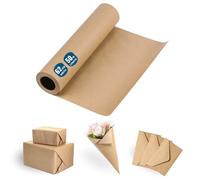 Rouleau de Papier Kraft Naturel 62 cm x 50 m (60 g/m²) - Papier d'Emballage pour Cadeaux, Colis, Loisirs Créatifs et Artisanat | Espirito Rebelde