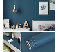 Rouleau de papier peint autocollant décoratif - LIVELYNINE - blue wallpaper - Bleu - 40 x 200 cm - PVC vinyle amovible