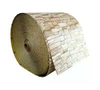 Rouleau de papier peint autocollant mural 3D DIY, blanc, bleu, rose, gris, bloc de mousse souple, décoration murale pour cuisine, chambre, maison, étanche~0505