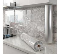Rouleau de Papier Peint Autocollant Mural Effet Marbre 2 MM PVC | Panneau Revetement Mural Decoratif 3D Adhésif Imperméable pour Cuisine Salle de Bain Douche, Amovibles