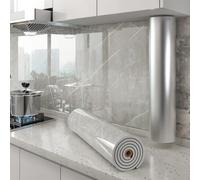 Rouleau de Papier Peint Autocollant Mural Effet Marbre 2 MM PVC | Panneau Revetement Mural Decoratif 3D Adhésif Imperméable pour Cuisine Salle de Bain Douche, Amovibles