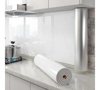 Rouleau de Papier Peint Autocollant Mural Effet Marbre 2 MM PVC | Panneau Revetement Mural Decoratif 3D Adhésif Imperméable pour Cuisine Salle de Bain Douche, Amovibles