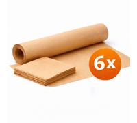 Rouleau de papier sulfurisé RyanPack – 38 cm × 100 m – Marron – 6 rouleaux (carton)