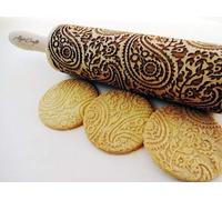 Rouleau de pâte à biscuits Famanu avec motif floral - 40 cm