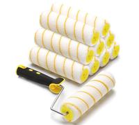 Rouleau de Peinture, 6 Pcs Kit Rouleau à Peinture, 5 Pcs Pinceaux de Peinture Rouleaux（18cm）+ 1 Poignée, Diamand Ensemble de Peintre (26×18×5)