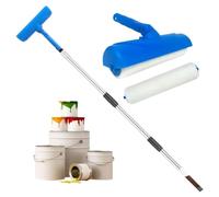 Rouleau de peinture mural | Outil de rouleau de peinture réglable avec protection anti-éclaboussures | Ensemble de rouleaux de peinture pour plafonds hauts - Pour cuisine, salle de bain, maison